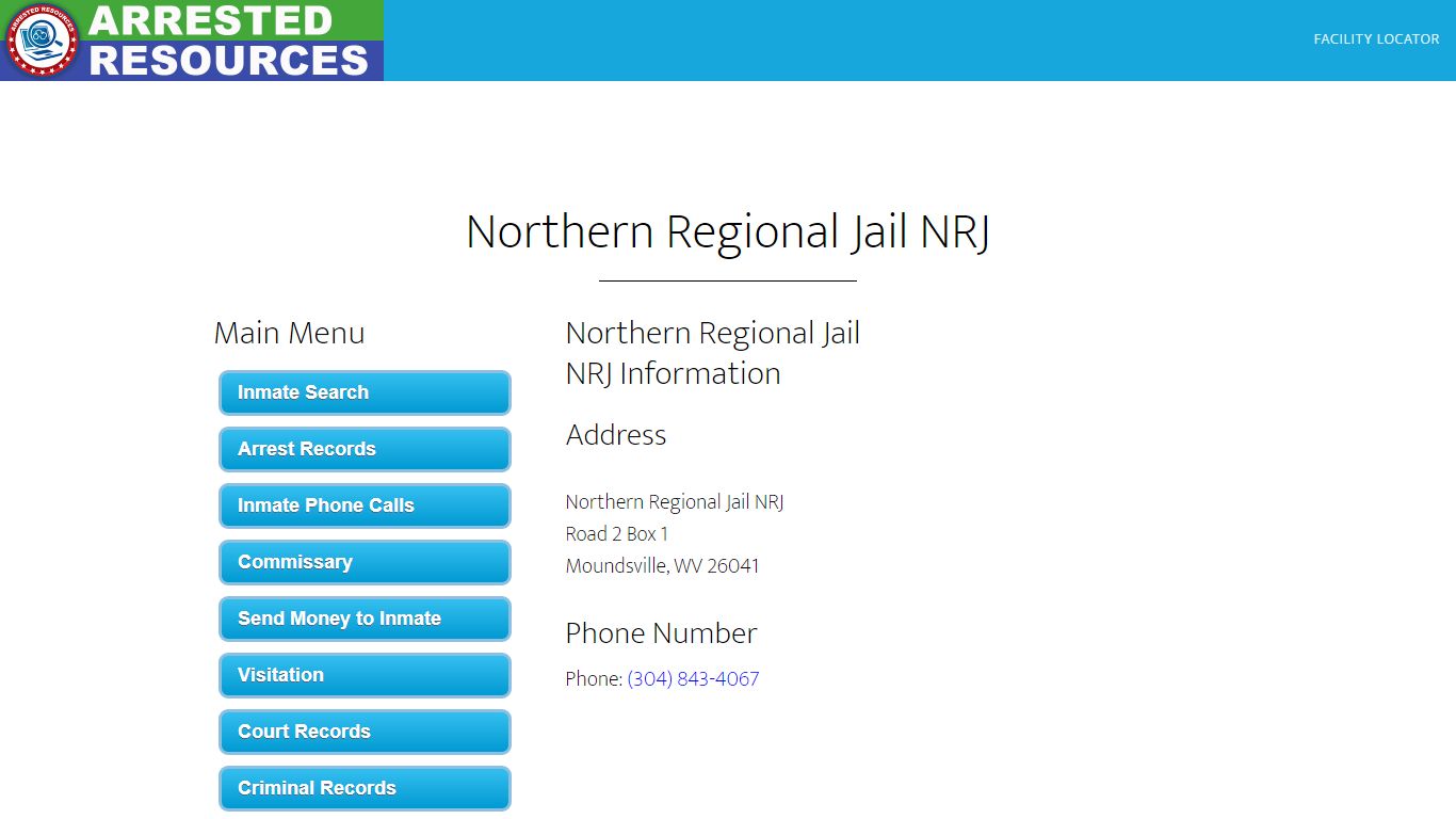 Northern Regional Jail NRJ - Inmate Search - Moundsville, WV